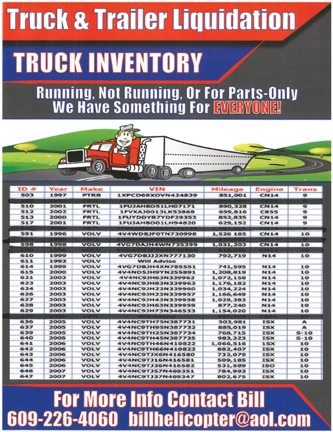 truck and trailer liquidation